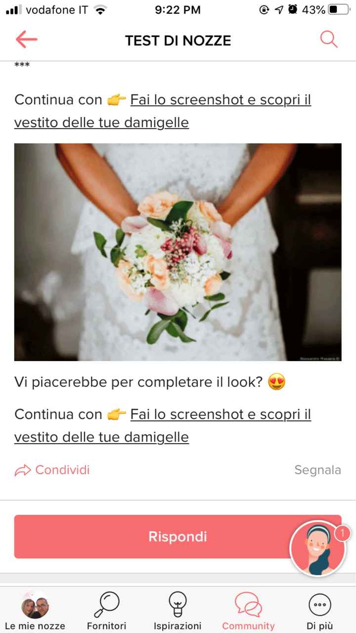 Fai lo screenshot e scopri il tuo bouquet - 1