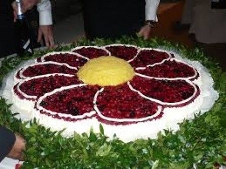 torta a forma di fiore