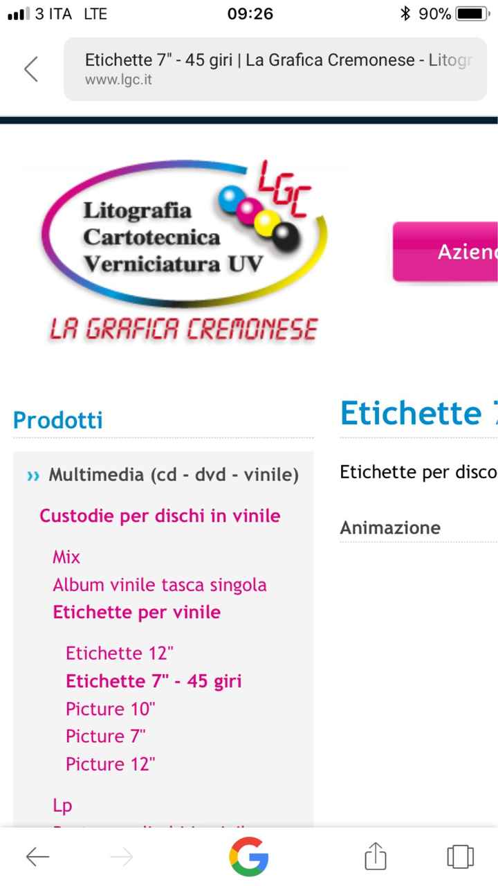  Etichette adesive per vinili - 1