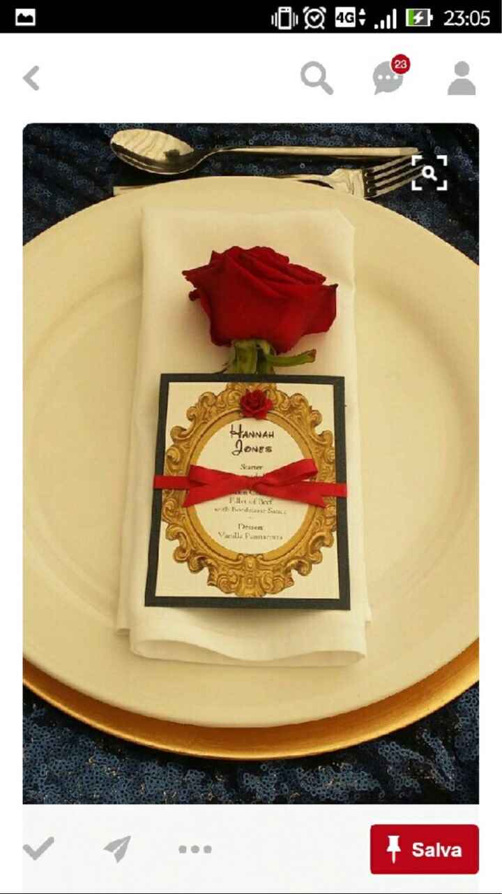 Segnaposto a tema " La bella e la bestia" - 2