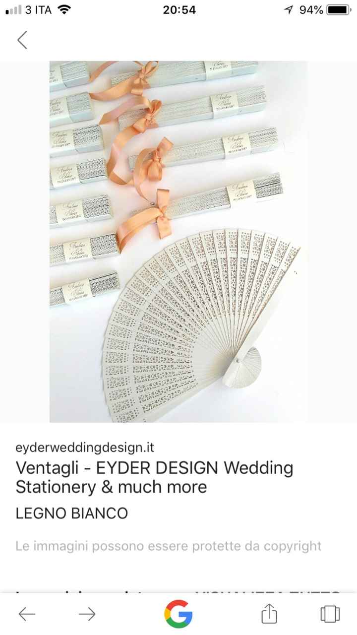 Ventagli di legno bianchi - 2