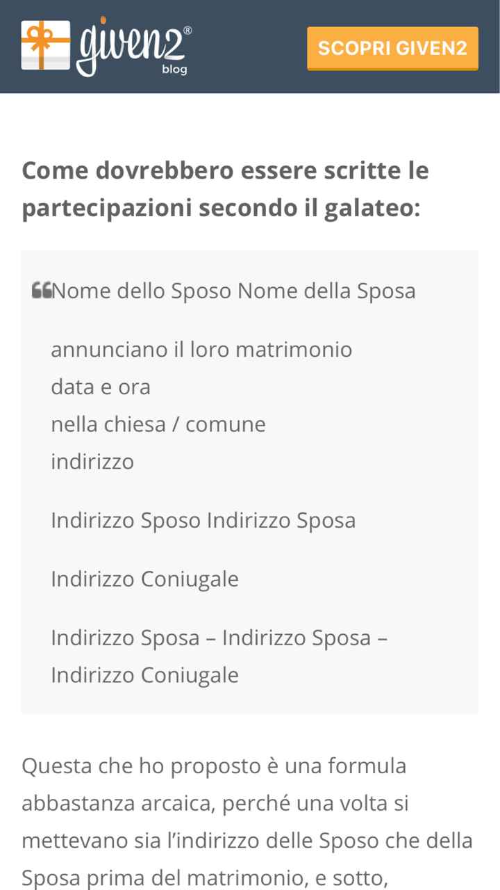  Partecipazioni.... Help Me!!!! - 2