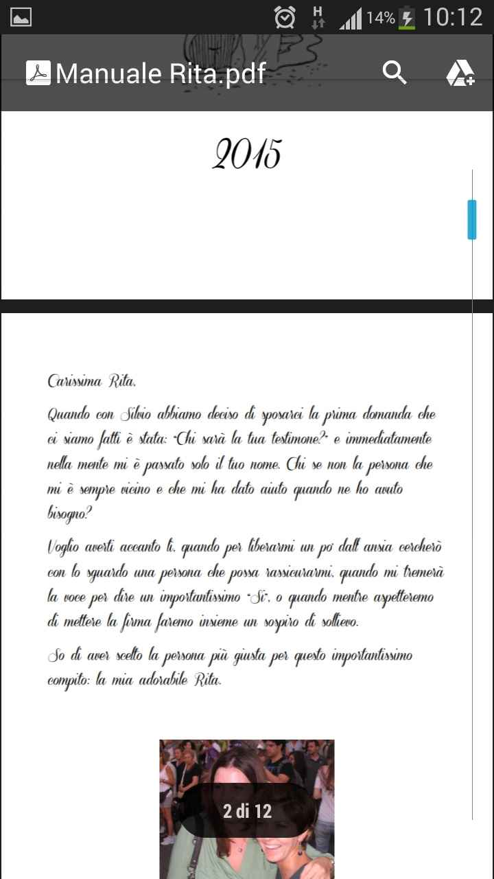 Manuale perfetta testimone.. - 2