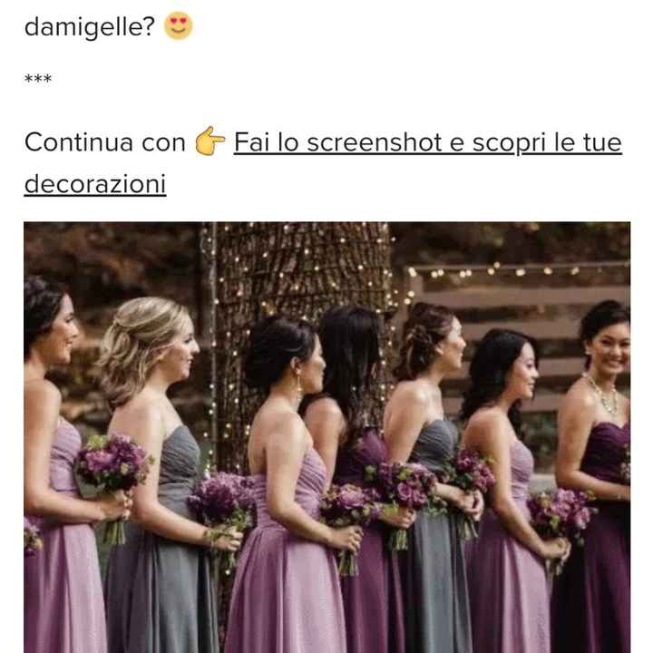 Fai lo screenshot e scopri il vestito delle tue damigelle - 1