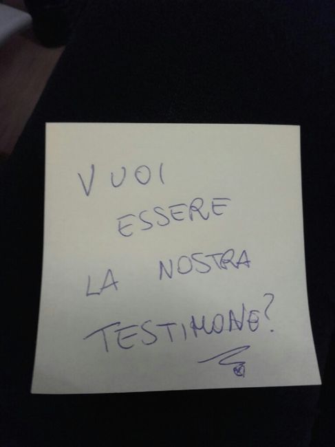 Idea per dire ai testimoni la vostra scelta.. - 1