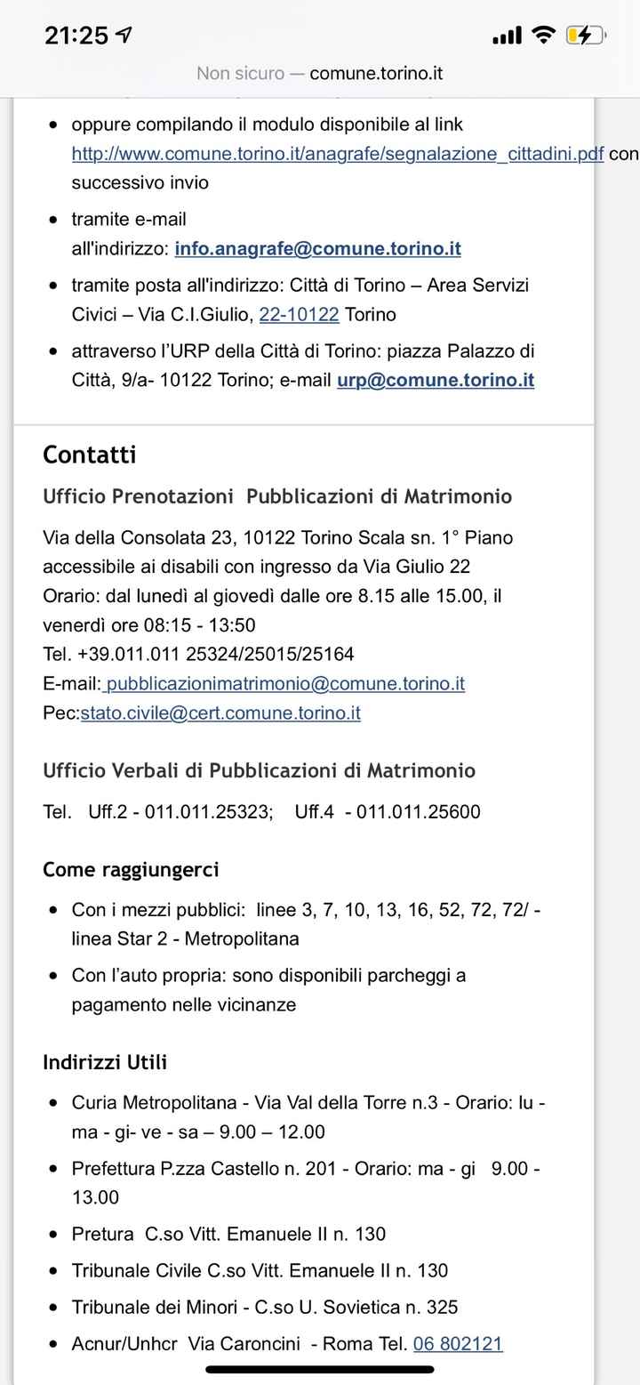 Pubblicazioni comune Torino - 1