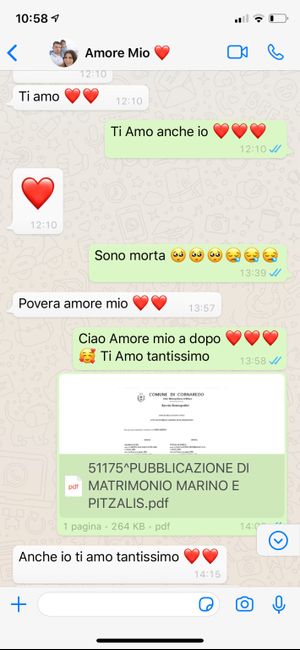 Condividi lo screenshot dell'ultimo messaggio che vi siete inviati 2