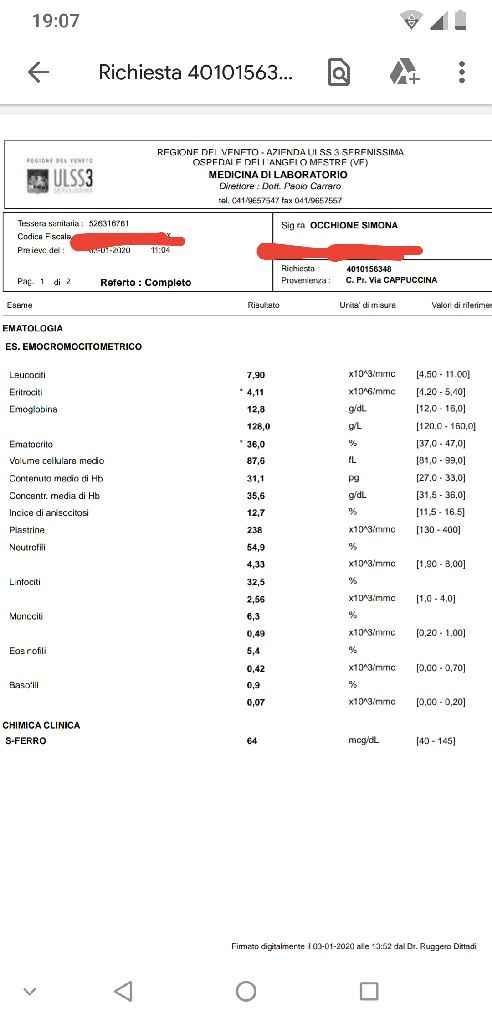 Possibile anemia? - 1