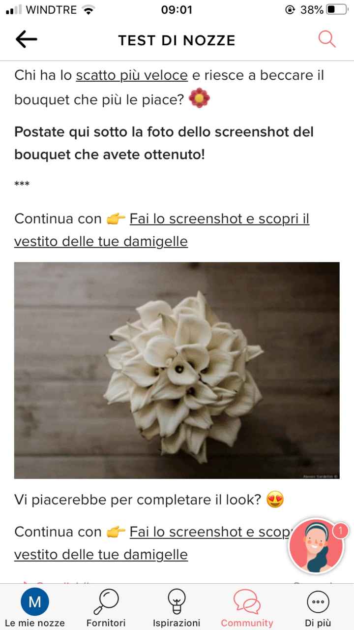 Fai lo screenshot e scopri il tuo bouquet - 1
