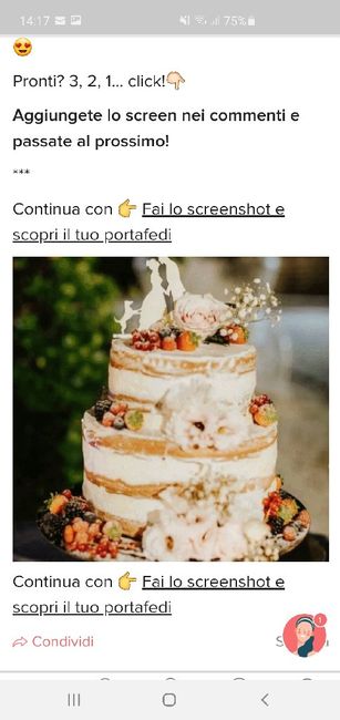 Fai lo screenshot e scopri la tua torta nuziale - 1