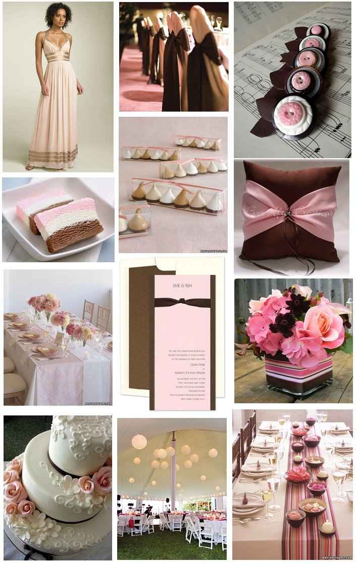 Pink and brown wedding