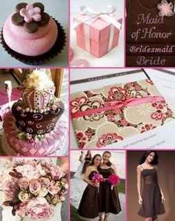 Pink and brown wedding