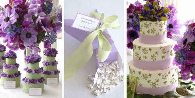 Matrimonio lilla e verde