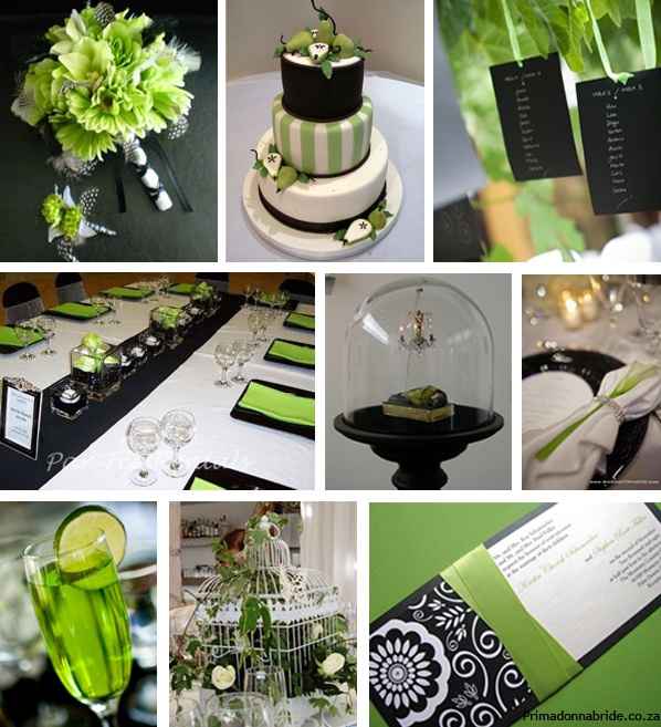 Green-black-and-white-wedding-colours