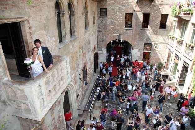 Matrimonio a Verona e prima notte a Montecchio, come Giulietta e Romeo