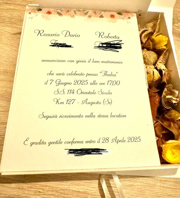 Finalmente sono arrivate le nostre partecipazioni 🥰🥹 2