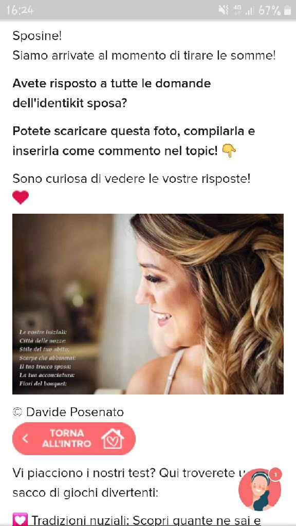 Condividi il tuo identikit sposa - 1