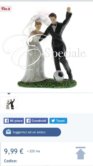 Cake topper calcio - 1