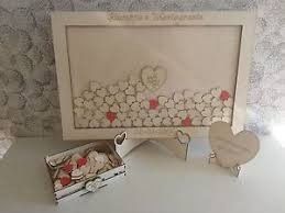 GUEST-BOOK LEGNO CUORI: