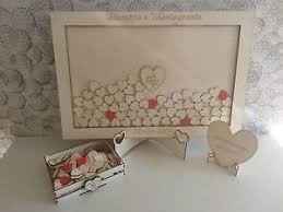 GUEST-BOOK LEGNO CUORI:
