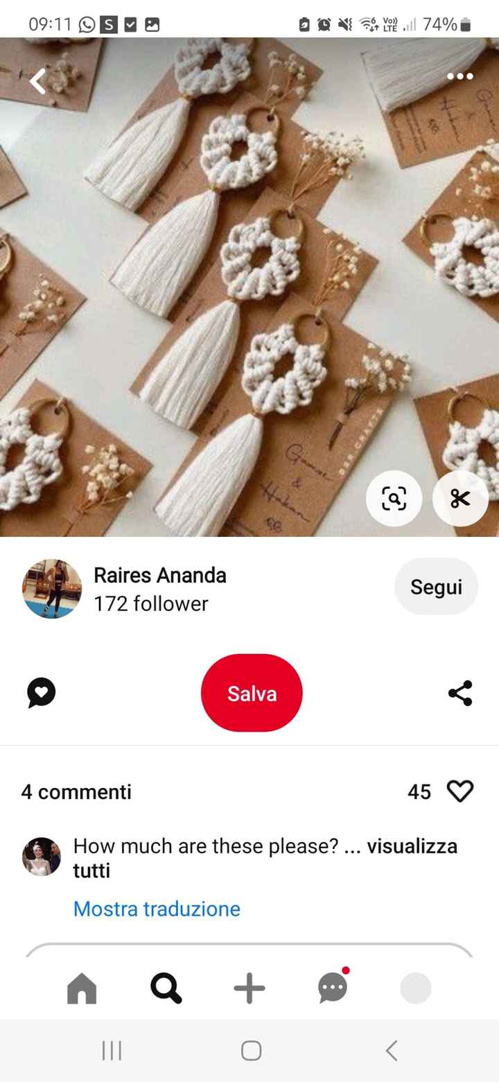 e troppo semplice come idea Bomboniere  in macrame? - 2