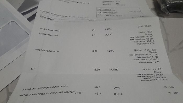 Esami ormonali e tiroide - 1