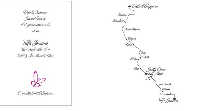 Cartoncino ristorante con mappa