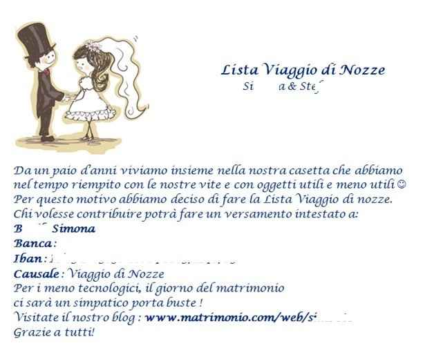 lista viaggio di nozze