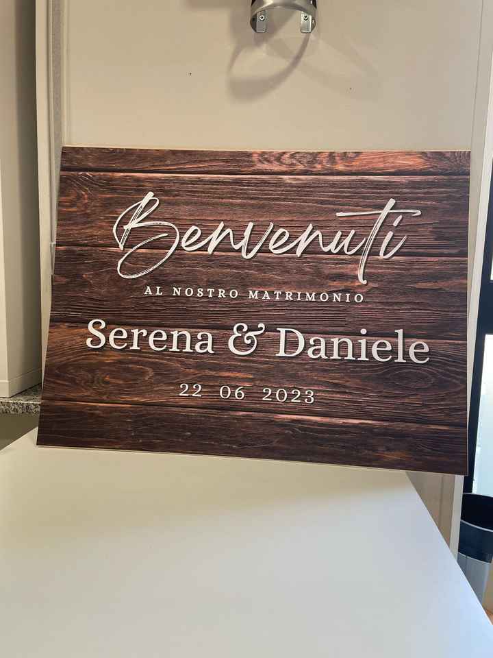 Cartello di benvenuto fatto ✔️ - 1