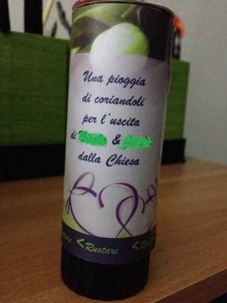 sparacoriandoli personalizzati fronte