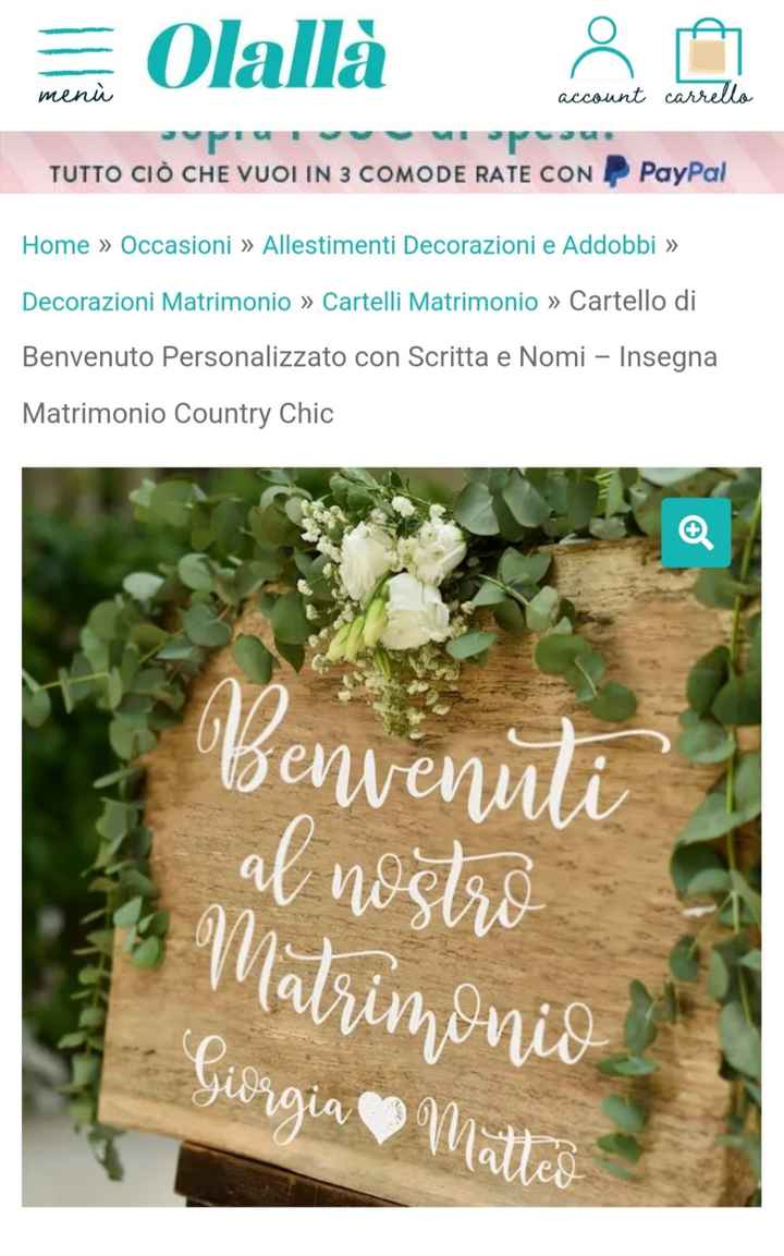 Cartello di benvenuto ospiti - 2