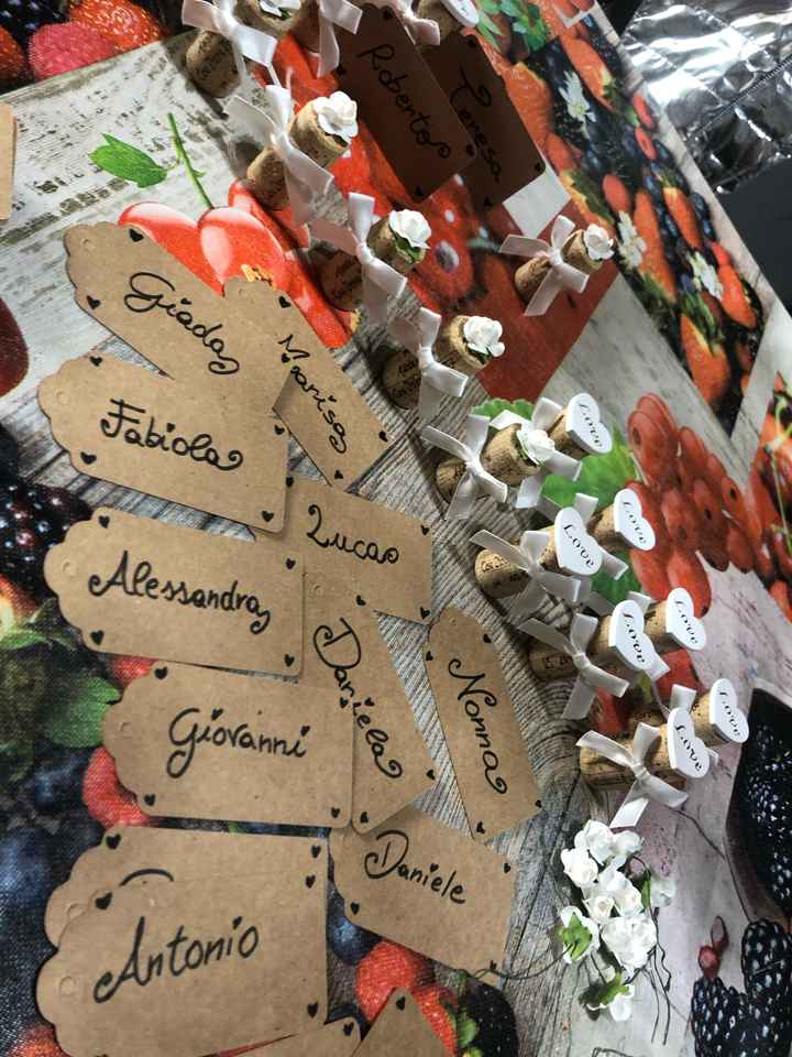 In quarantena noi facciamo i Segnaposto fai da te!!!!👍😬💪 - 2