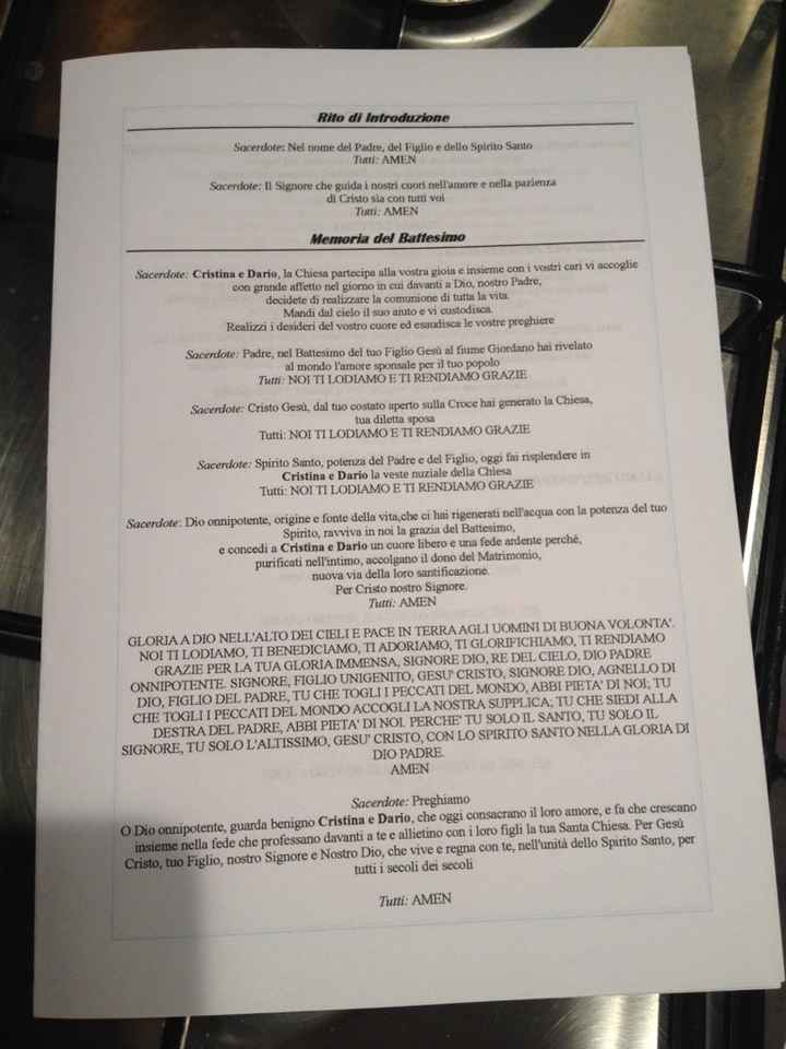 Libretto messa quasi terminato! - 2