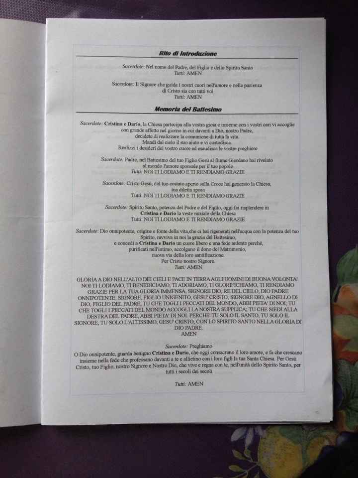 Libretto messa quasi terminato! - 2