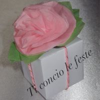 Segnaposto rosa su scatolina - 1