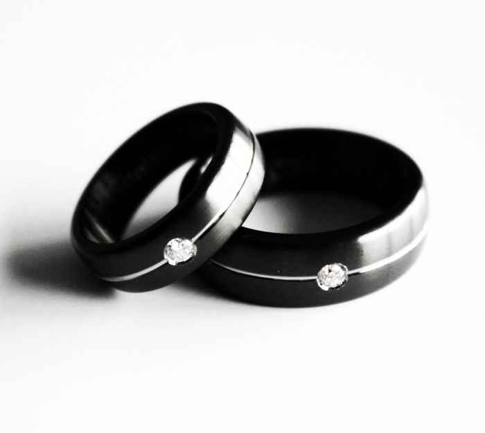 Fedi in titanio...nere... - 1