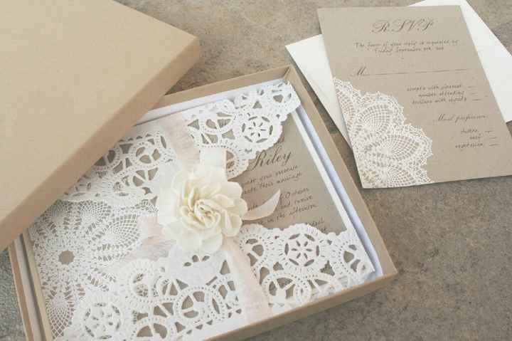 Partecipazioni shabby chic eleganti - 2