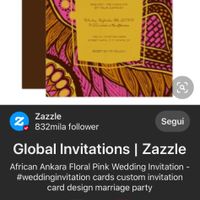 Partecipazioni matrimonio civile in stile africano - 1