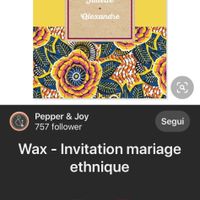 Partecipazioni matrimonio civile in stile africano - 2