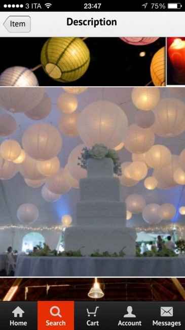 Taglio torta con lanterne cinesi a led  - 1