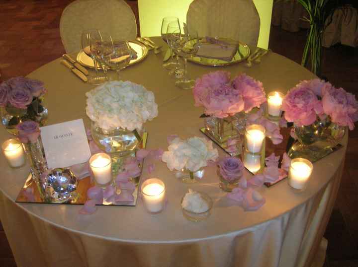 il tavolo degli sposi " diamante"