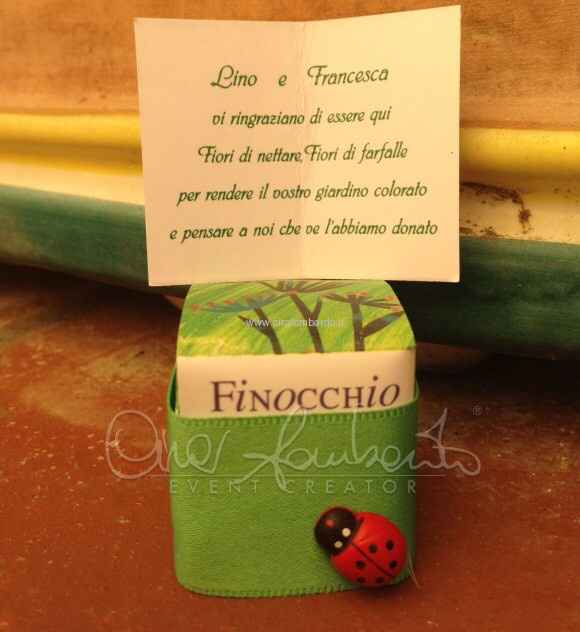 Segnaposto con semi di fiori o piante - 1