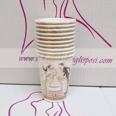 Sito bicchieri di carta matrimonio - 2