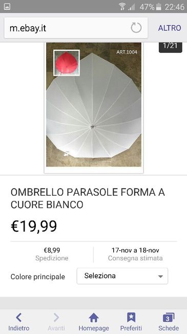 Ombrello a forma di cuore - 1