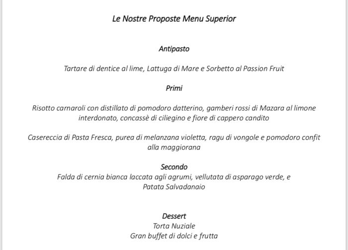 Menù - 1