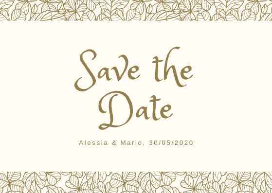 Mi mostrate i vostri save the Date? - 1