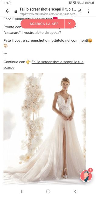 Fai lo screenshot e scopri il tuo abito da sposa - 1