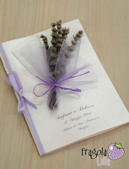 libretto messa e segna posto lavanda