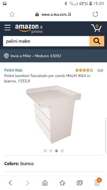 Cassettiera fasciatoio ikea malm 5