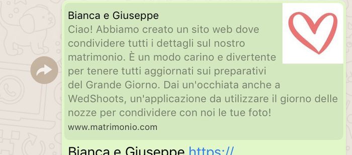 Condivisione del sito via email o whatsapp - 1